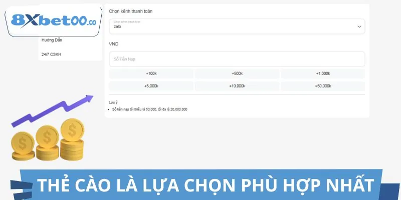 Các bước dùng thẻ cào để nạp tiền vào tài khoản