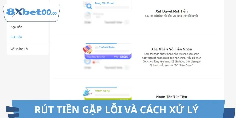 Tình huống khiến rút tiền gặp trục trặc và cách giải quyết